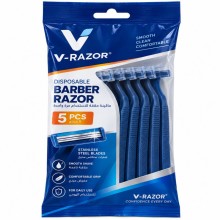 V - RAZOR DISPSBL BARBER RAZOR 5PCS