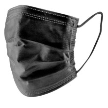FACE MASK PROTECTION 3-LAYER - BLACK 50'S ( NEW PA...