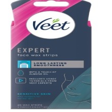 VEET WAX STRIPS SENSITIVE FACE 20'S