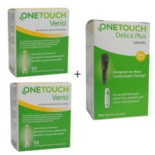 One Touch Verio Refill Kit ( 2 Strips+1 Delica Lan...
