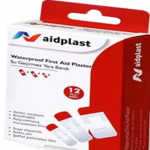 AIDPLAST WATERPROOF FIRST AID PLASTER 12'S -V841