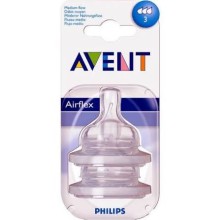 AVENT SCF633/27 SIL TEATS AIRFLEX 3 HOLE X2