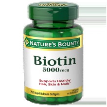 Nature'S Bounty Biotin 5000Mcg Softgel 72`S