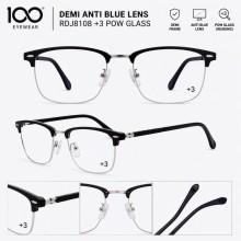 100 EYEWEAR DEMI ANTI BLUE LENS RDJ8108 +3 POW GLA...