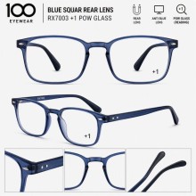 100 EYEWEAR BLUE SQUAR REAR LENS RX7003 +1 POW GLA...