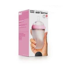 Comotomo Soft Hygienic Silicon Baby Bottle Pink&Wh...