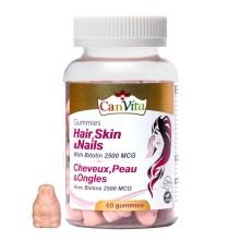 Canvita Hair & Skin & Nail With Biotin 2500Mcg Gum...