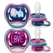 PHILIPS AVENT ULTR AIR AIR PACIFIER 18M+ GIRL SCF ...