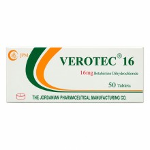 VEROTEC 16 MG  50 TABLETS.(BETAHISTINE)