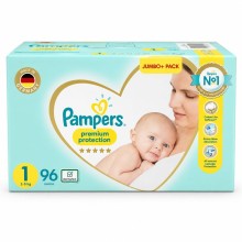 PAMPERS PREMIUM PROTECTION (JUMBO PACK) S1- 96 DIA...