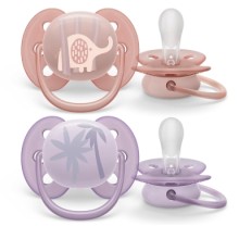PHILIPS AVENT ULTRA SOFT PACIFIER 0-6M GIRL X2 PA2...