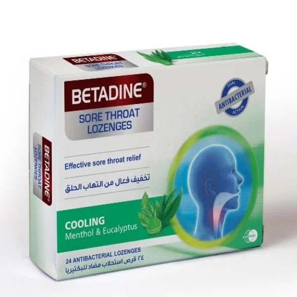 BETADINE SORETHROAT LOZ MENTHOL& EUCALYPTUS 24'S