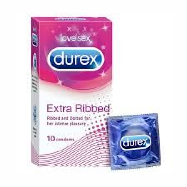 Durex Extra Ribbed Condoms 10'S