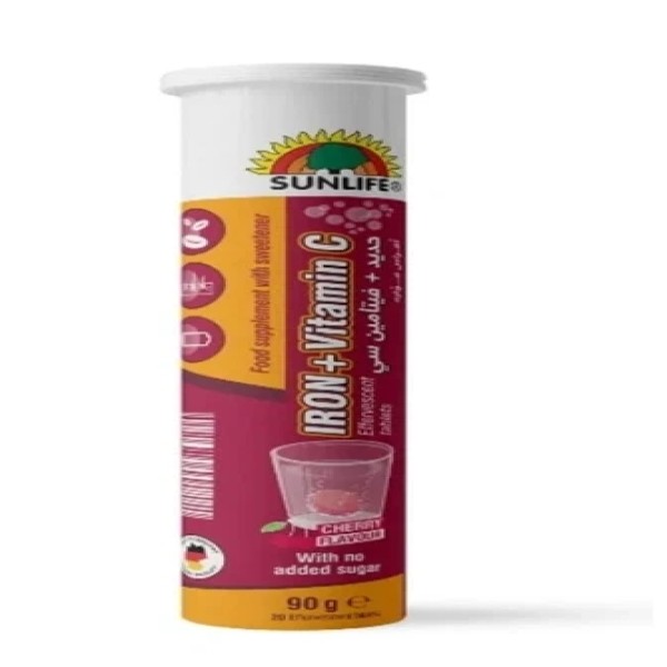 SUNLIFE IRON PLUS  VIT-C SUGAR FREE   EFF. TAB 20'S