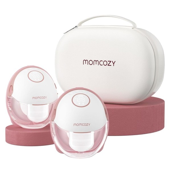 Momcozy Hands-Free M6 Breast Pumps (Double) Maroon