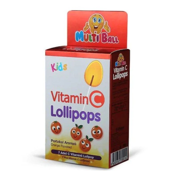 Multi Ball Kids Vitamin-C Lollipops 7'S