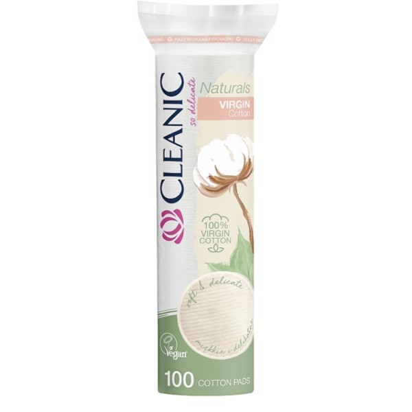 CLEANIC NATURALS COSMETICS PADS 100'S