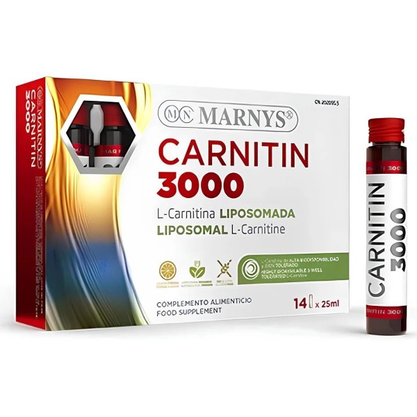 Marnys L Carnitin 3000 Vials 14*25Ml