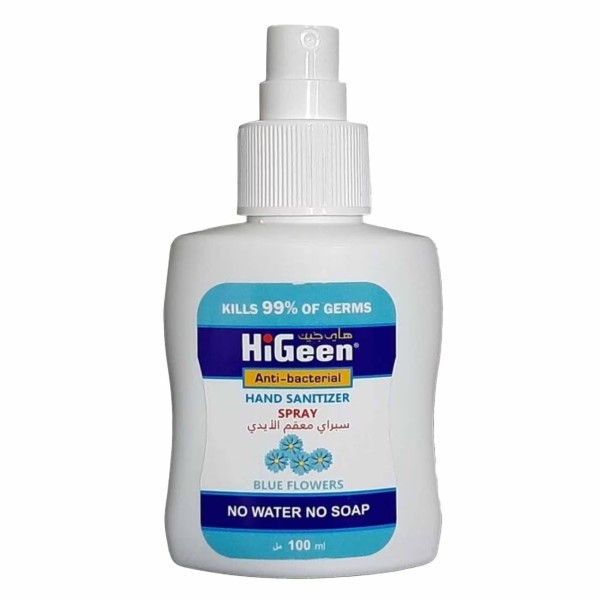 Higeen Hand Sanitizer  Spray Blue Flowers 100Ml