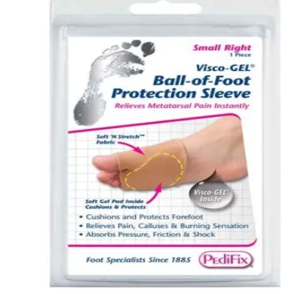 PEDIFIX VISCO-S GEL BALL PF FOOT SLEEVE SMALL RIGI IT P1225-SR