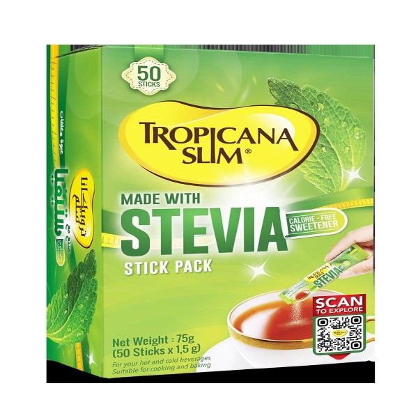 Tropicana Slim Stevia Zero Calorie 50 Sticks