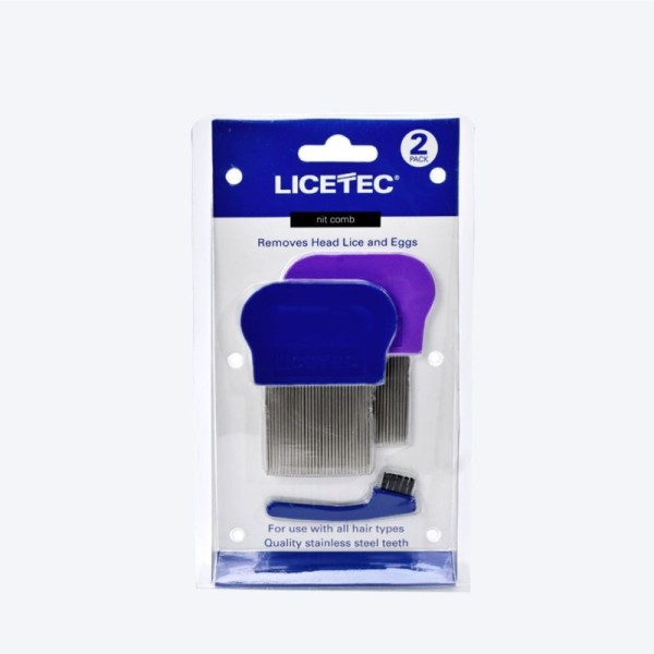 LICETEC METAL NIT COMB - TWIN 2PACK