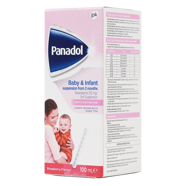 Panadol 120Mg Susp. Baby & Infant 100Ml