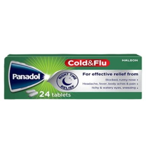 PANADOL COLD&FLU TAB GREEN12X2 24'S
