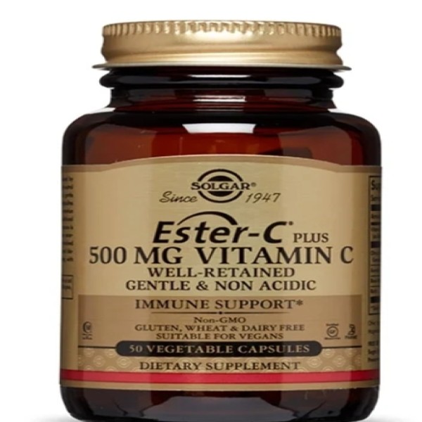 SOLGAR ESTER-C PLUS 500 MG VIT-C CAP 50'S