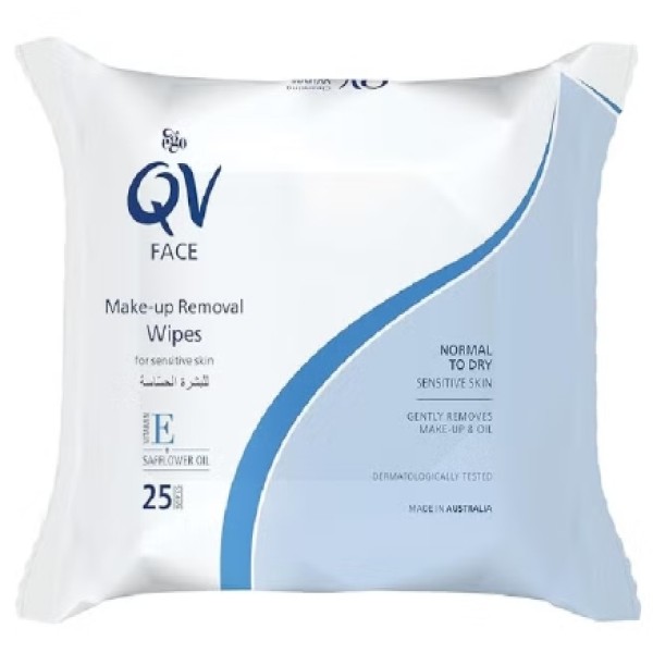 EGO QV FACE MAKE UP REMOVAL WIPES 25`S
