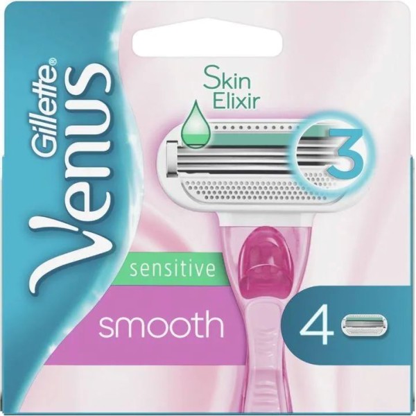 GILLETTE VENUS SMOOTH SENSITIVE PINK 4'S