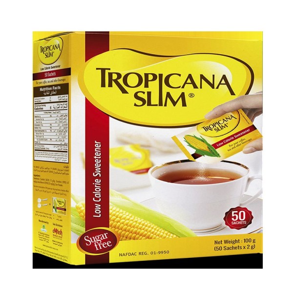 Tropicana Slim Low Calorie Sweetener 50 Sachets