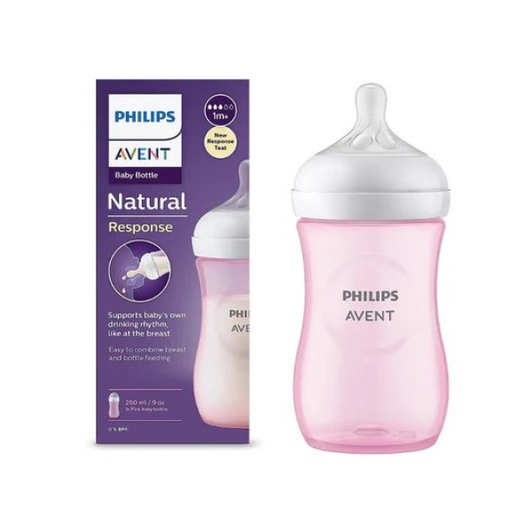 Philips Avent Natural 2.0 Bottle 260Ml X1 Pink Scf034/17