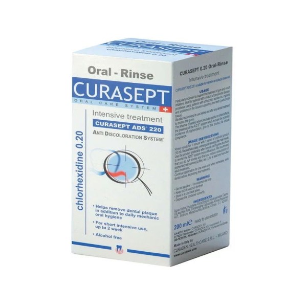 Curasept Ads 220 Mouthwash 0.20% Oral Rinse 200Ml