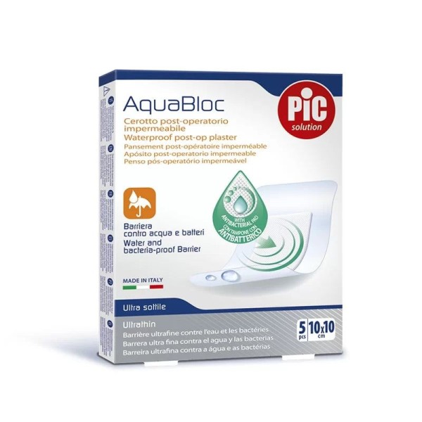 Pic Aquabloc 5 Plasters 10 X 10 Cm Sterile (222521/260110)