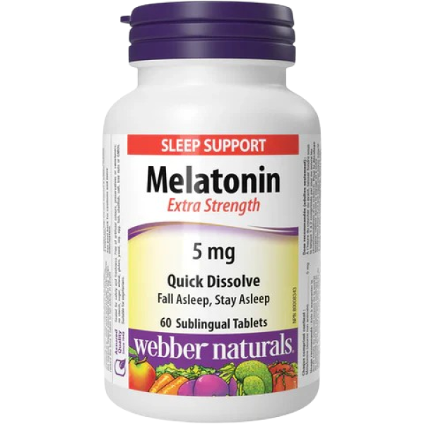 Web.Nature Melatonin 5 Mg Extra Strength Sublingual Tab.60'S