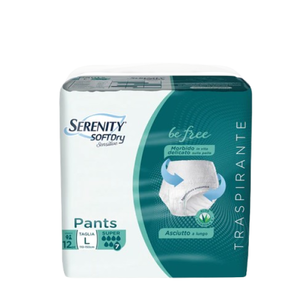 Serenity Diaper Pull Up Sd Super L 12 Pcs