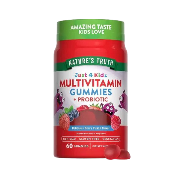 Nature'S Truth Just 4 Kids Multivitamin Gummies+Probiotic Berry 60'S