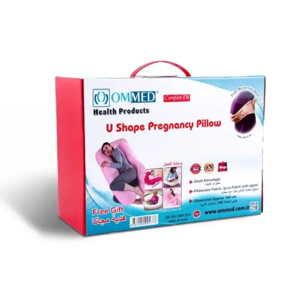 OMMED U SHAPE PREGNANT PILLOW PINK