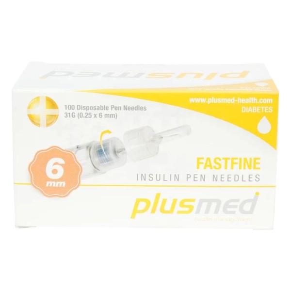 PLUSMED 6 MM INSULIN PEN NEEDLES 31G 100/PKT