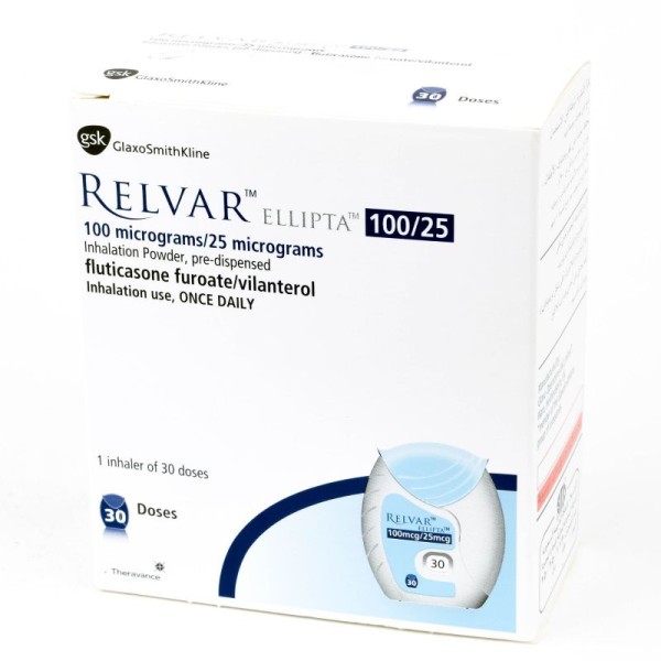 RELVAR 100/25 DISKUS 30'S DOSE