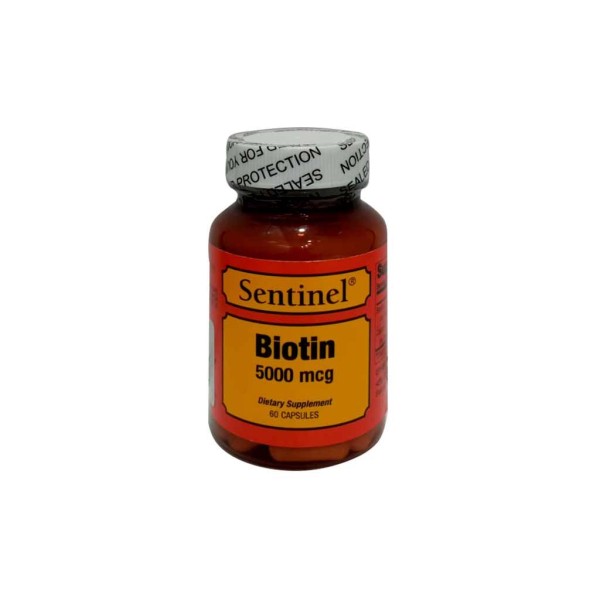 Sentinel Biotin 5000 Mcg 60 Cap