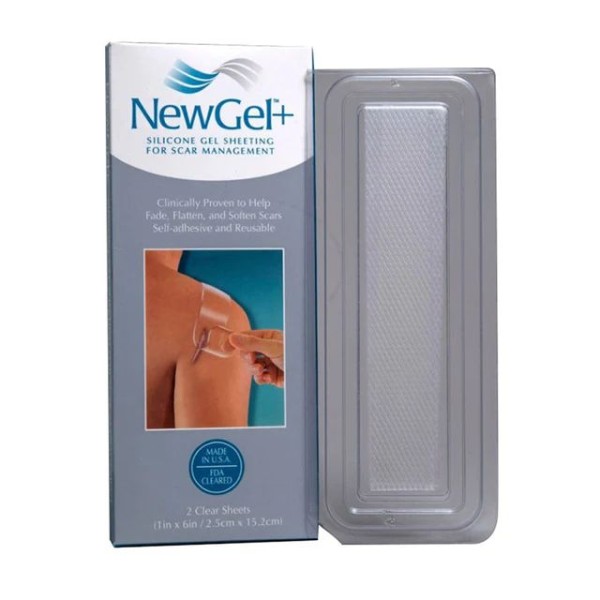 Newgel+ Clear Silicone Strips 1"X6" (2.5X15.2Cm), 2 Pcs/Ng-301S2