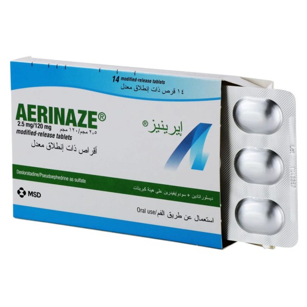 Aerinaze 2.5 Mg /120 Mg 2X7  Tab.