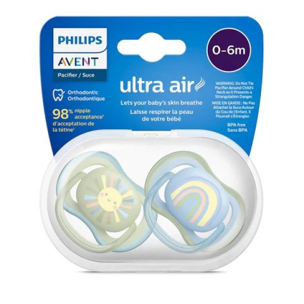 Philips Avent Sthr Sil Ultra Air Free Flow 0-6M X2 Scf085/14