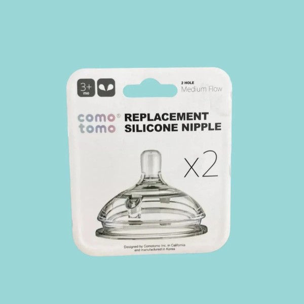 Comotomo Replacement Silicon Nipple-Medium Flow 2/Pack 3+  M