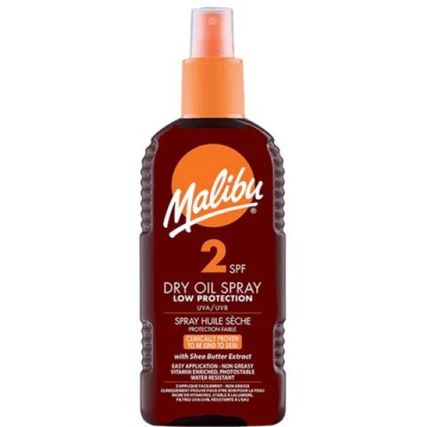 Malibu 2 Spf Dry Oil Tanning Spray 200Ml