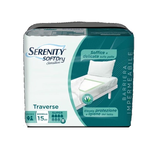 Serenity Underpad Soft Dry Sensitive Super Aloe 60*90 15Pcs