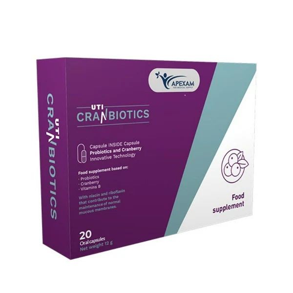 Apexam Uti Cranbiotics 20'S Cap
