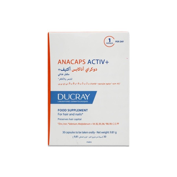 Ducray Anacaps Activ + Beig Cap 30 'S